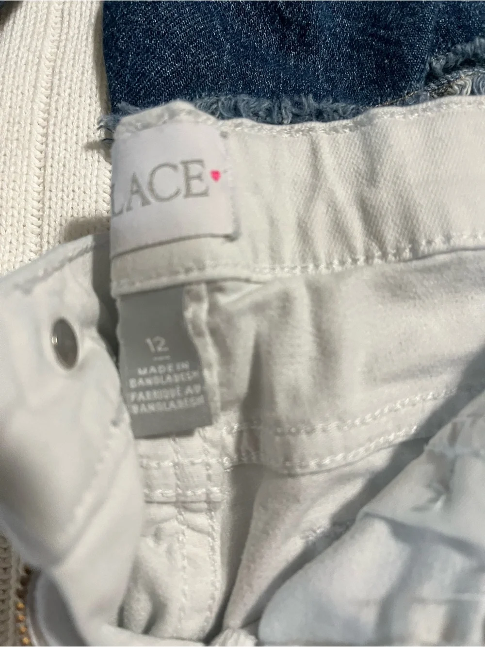 The Children's Place Girls' Denim Shorts 4 Pack - Dark Blue, Light Blue, White